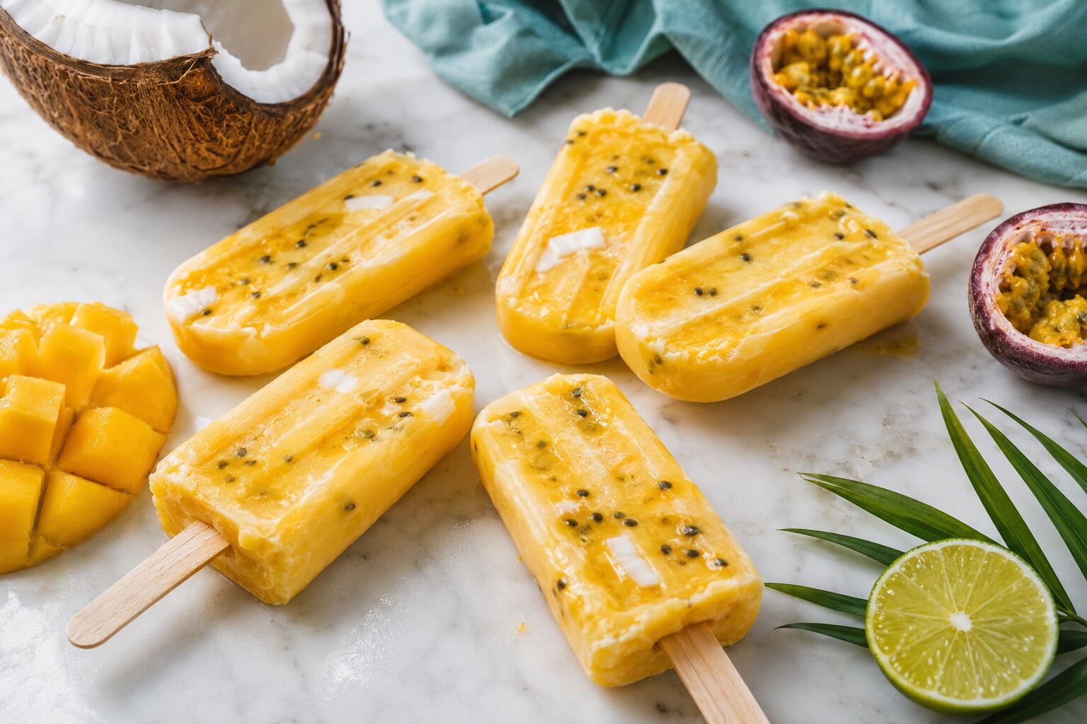 Mango Passion Coconut Popsicles Mango Passion Coconut Tea Popsicles with mango and passion fruit