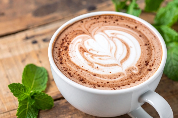 Minty Hot Chocolate Minty Hot Chocolate made with Majestic Minty Bliss tea